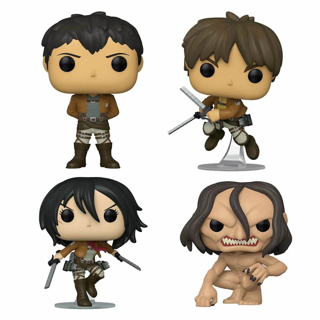 Deals ❤️ FUNKO POP Animation : Attack On Titan Bundle Of 4 (Pre Order) ⭐ 3 FUNKO POP Animation : Attack On Titan Bundle Of 4 (Pre Order)