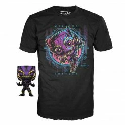 FUNKO Day Of The Drop : Black Panther (Blacklight) Pop &Tee Target Exclusive Size Large